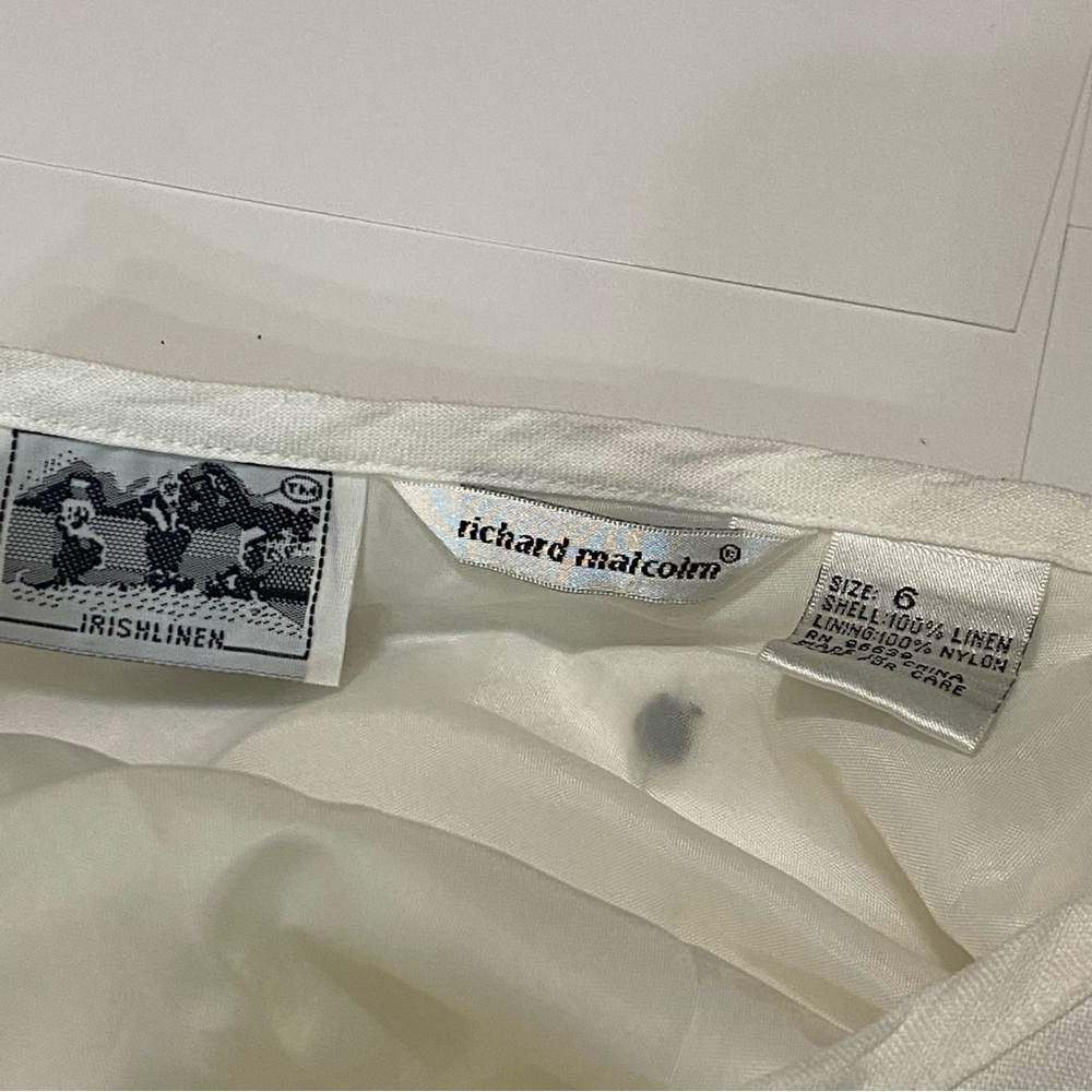 Richard Malcom white & black skirt size 6 - Picture 4 of 5